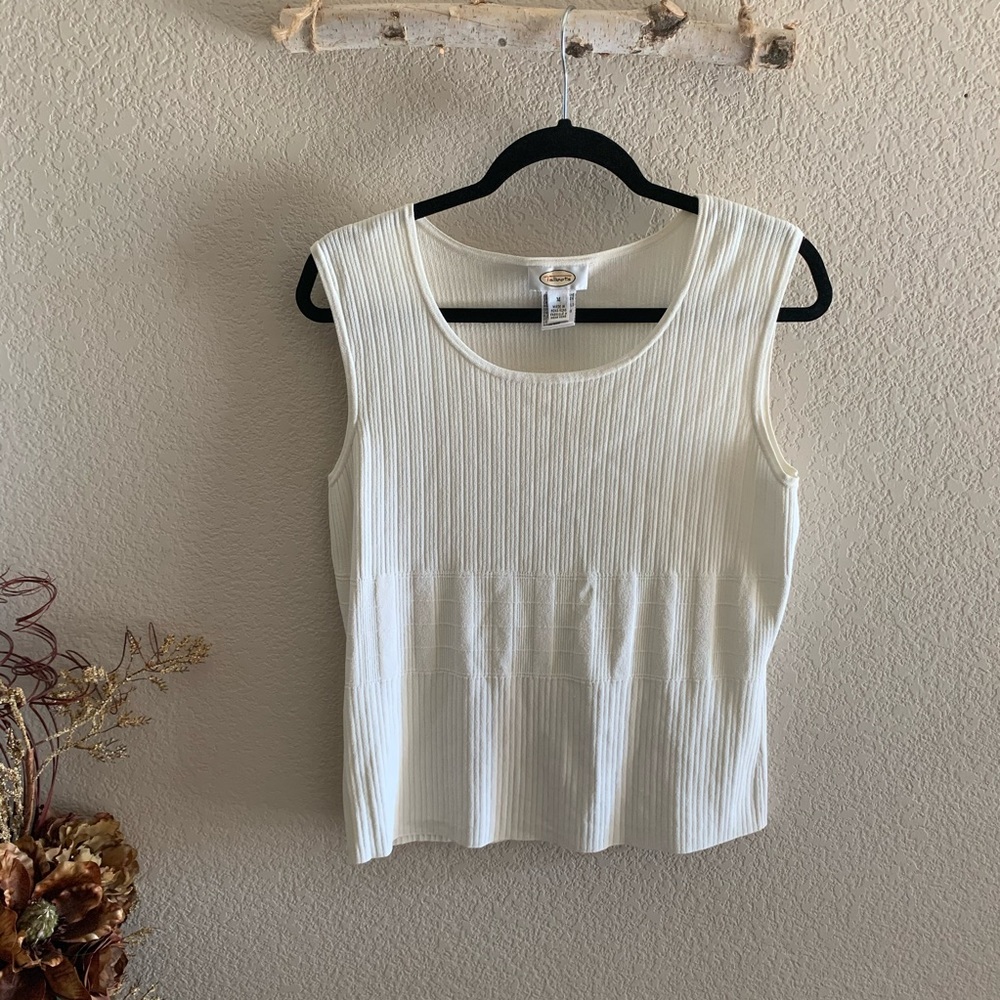 Vintage Talbots Light Cream Sleeveless Top